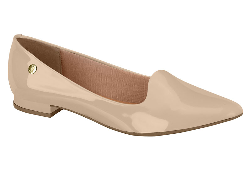 Balerina Punta Fina Charol Beige Vizzano