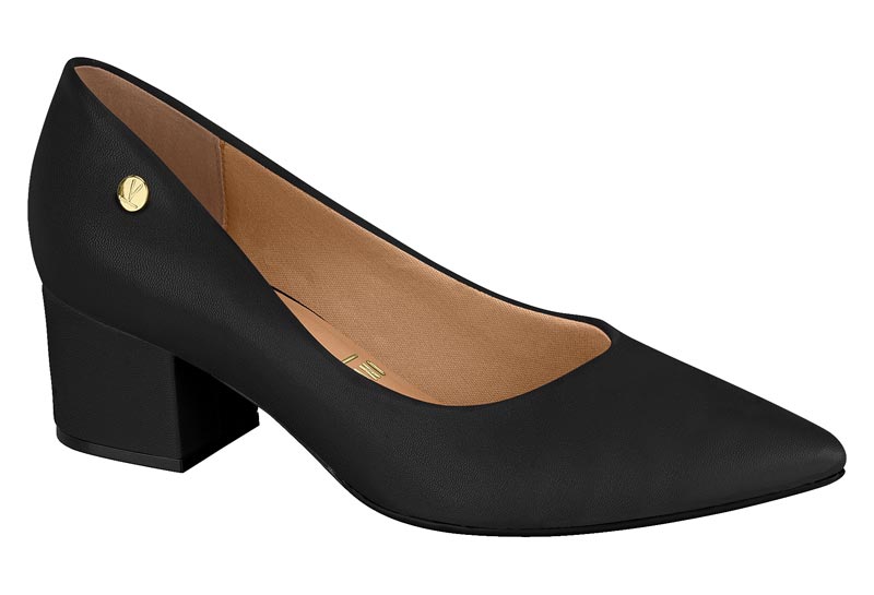 Zapatilla Bloque Punta Fina Pelica Negra Vizzano