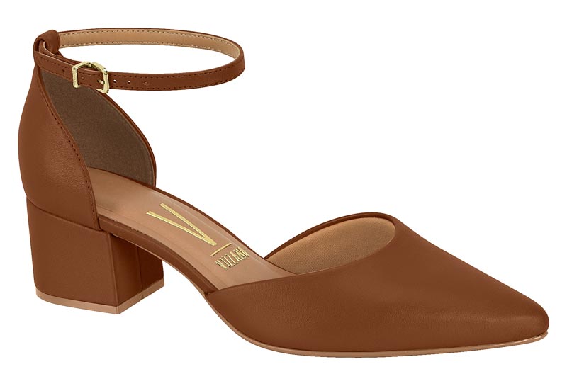 Zapatilla Destalonada Slingback Punta Fina Tacón Bloque Vizzano