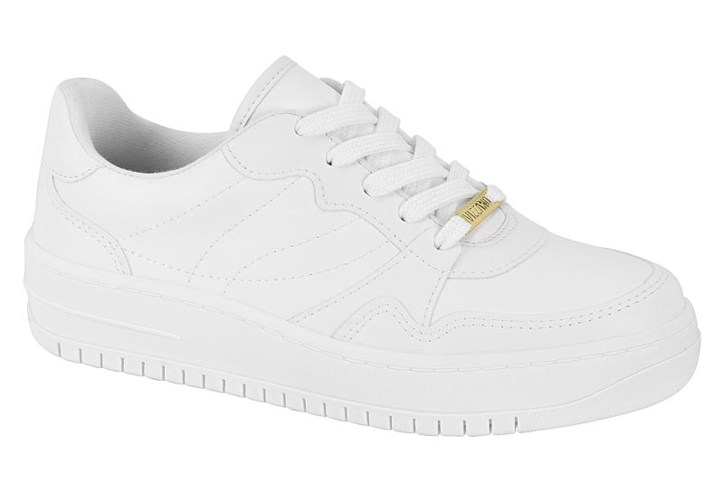 Tenis Plataforma Pelica Blanco Vizzano con Placa Dorada