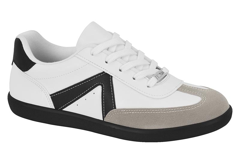 Tenis Urbanos Bicolor Blanco Negro Gris Vizzano