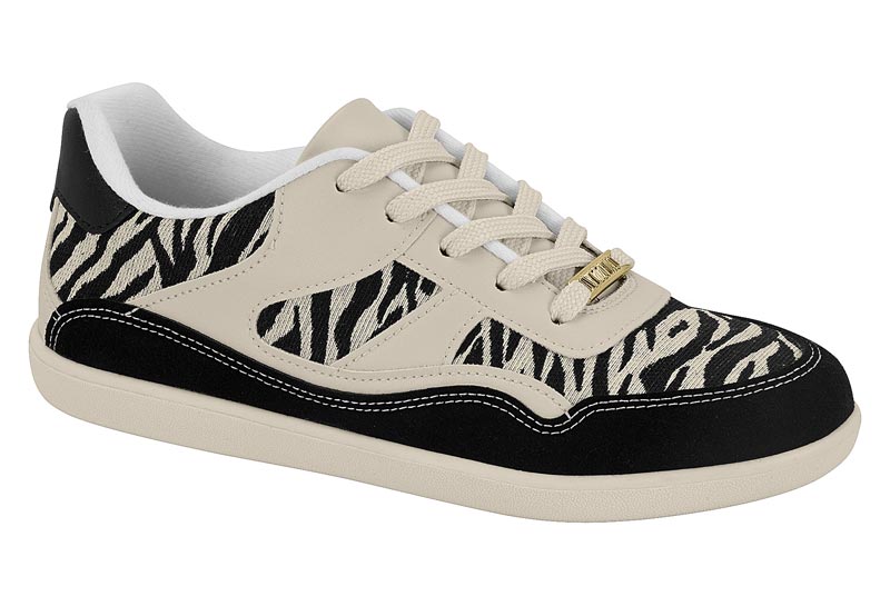 Tenis Zebra con Agujetas Vizzano Bicolor Off White-Negro