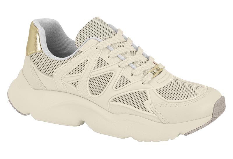 Tenis Chunky Vizzano Off-White Dorado para Mujer