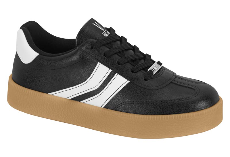Tenis Urbano Plataforma Negro/Blanco Vizzano