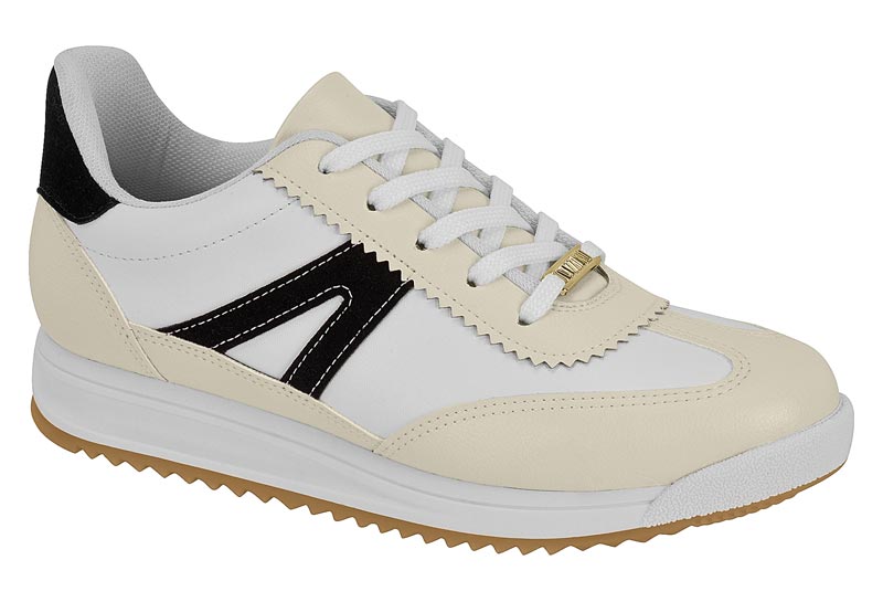 Tenis Urbano Bicolor Blanco Off Negro Vizzano Retro
