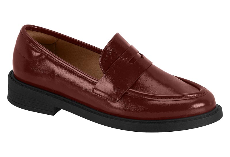 Mocasín Antifaz Charol Dark Carmín Vizzano