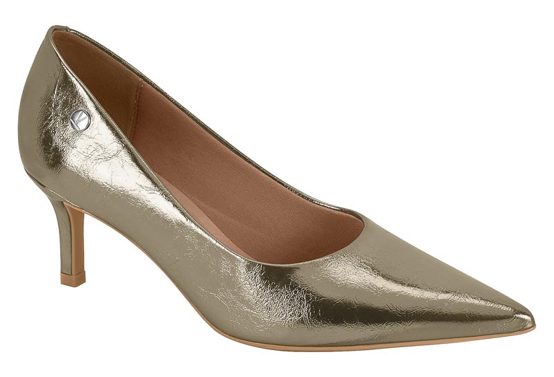 Zapatilla Punta Fina Metalizada Grafito Kitten Vizzano