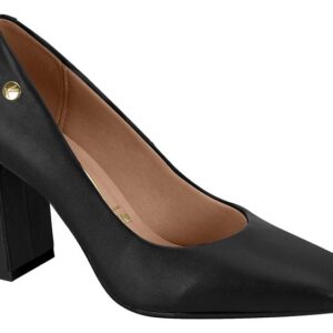 Zapatilla Bloque Negra Pelica Punta Cuadrada Vizzano