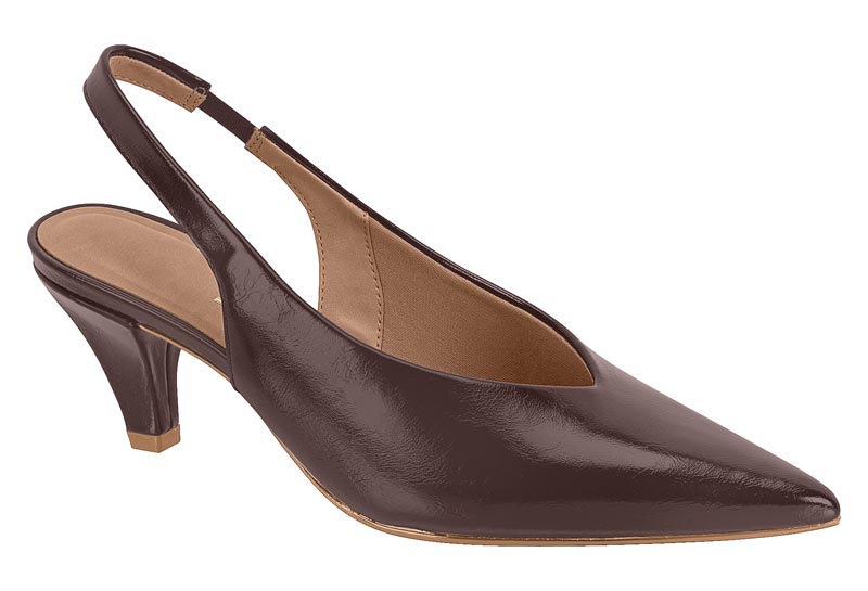 Zapatilla Destalonada Slingback Napa Cacau Vizzano