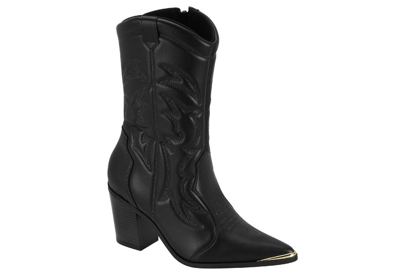 Bota Western Napa Stretch Negra Vizzano