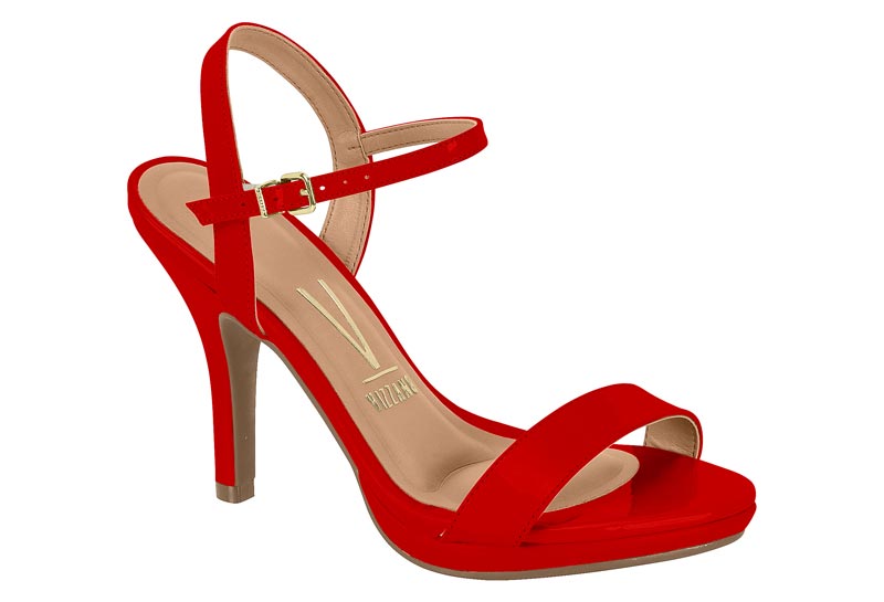 Sandalia Aguja Plataforma Verniz Ruby Vizzano