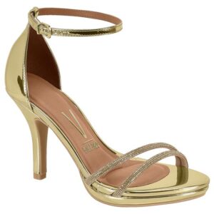 Sandalia Aguja Plataforma Glitter Dorado Vizzano