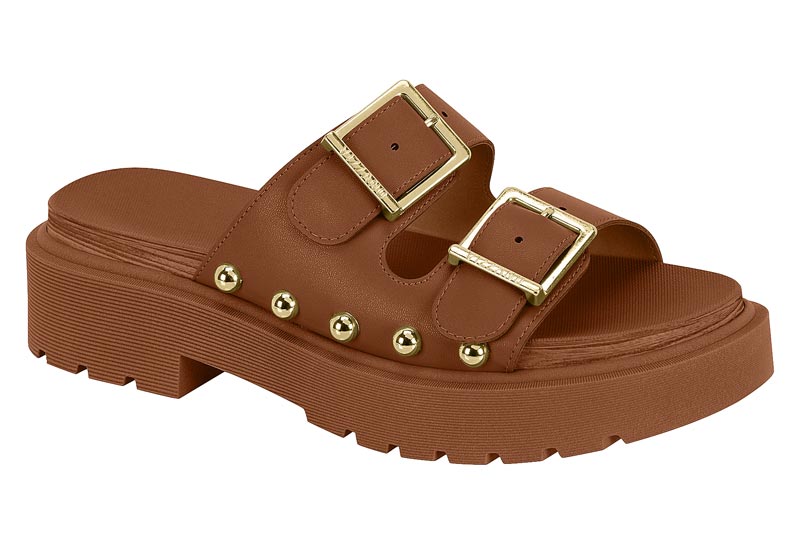 Mule Mocca Vizzano Hebillas Doradas Suela Track Casual