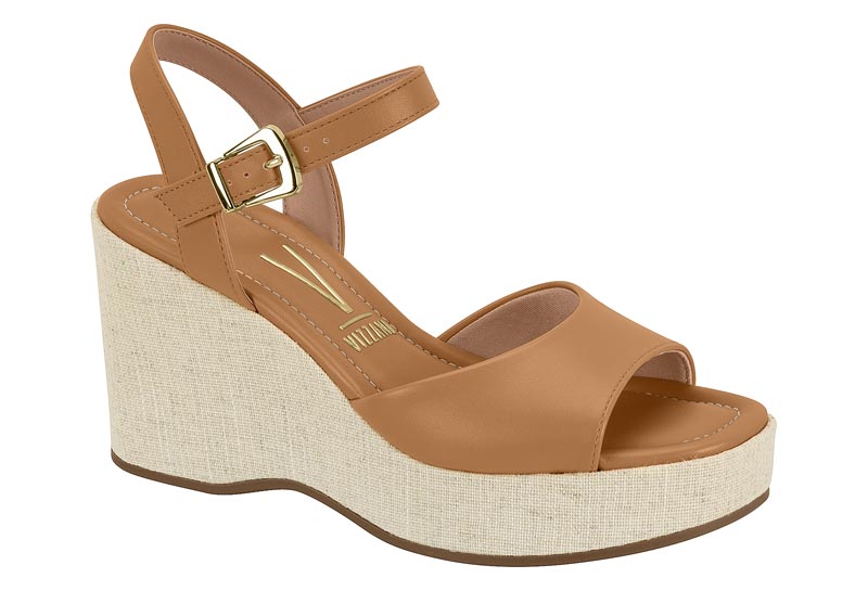 Alpargata Cuña Lino Pelica Camel Vizzano
